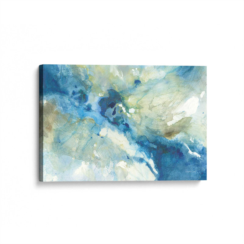 «Abstract Aqua Dynamics», reproduction sur toile 24 po x 36 po, H 12 po x l 18 po x P 1,25 po, Toile tendue