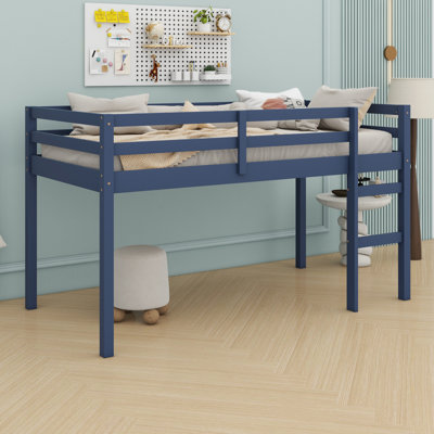 Loft Bed With Ladder, Bed Platform Of Strengthened Slats
