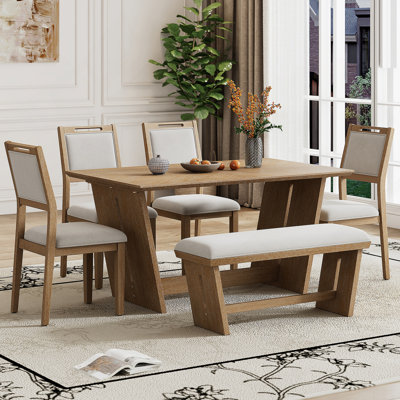 Exquisite 6-Piece Dining Table Set For Creating A Harmonious And Functional Dining Environment In Any Home