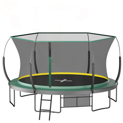 14FT Springfree No-Gap Trampoline with Bungee & 6 W-Legs