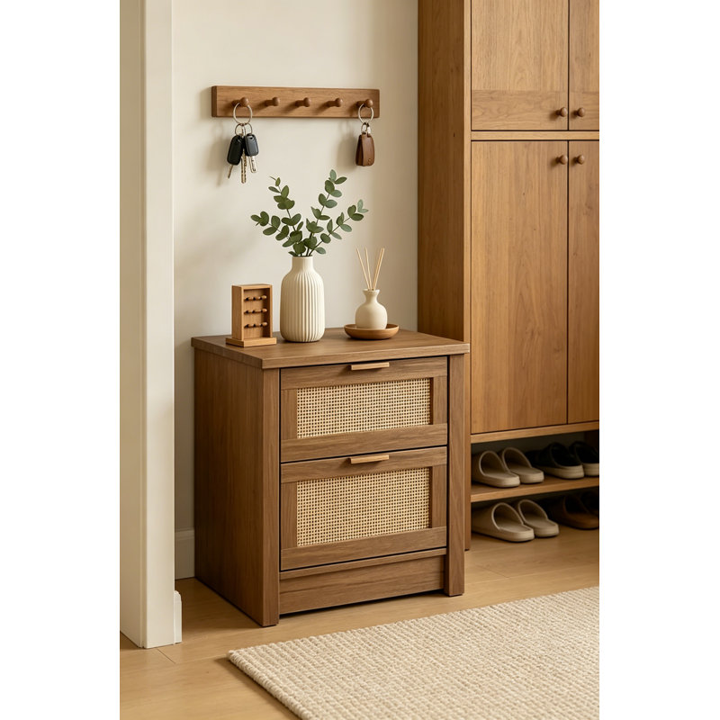 48cm W Manufactured Wood Bedside Table
