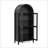 Modern Retro-Style Wooden Storage Cabinet With Adjustable Glass Partitions And High Arched Design For Multi-Functional Kitchen Use-1120119078