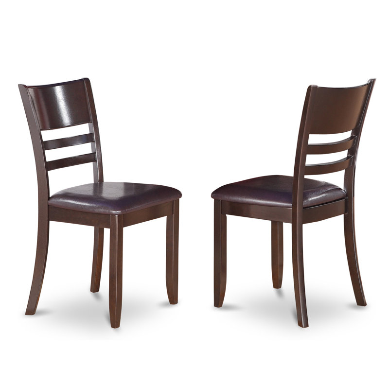 Chaises de salle à manger Lynfield - Chaises rembourrées en similicuir, ensemble de 2, cappuccino, Cappuccino