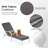 Outdoor Chaise Lounge Chair with Cushion, Adjustable Backrest Reclining and Lumbar Pillow-543052437