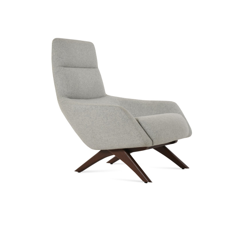 Fauteuil en bois BRC, Laine argentée