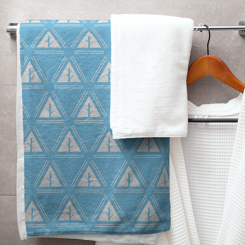 Barbra Bath Towel, Teal/Pearl River Gray