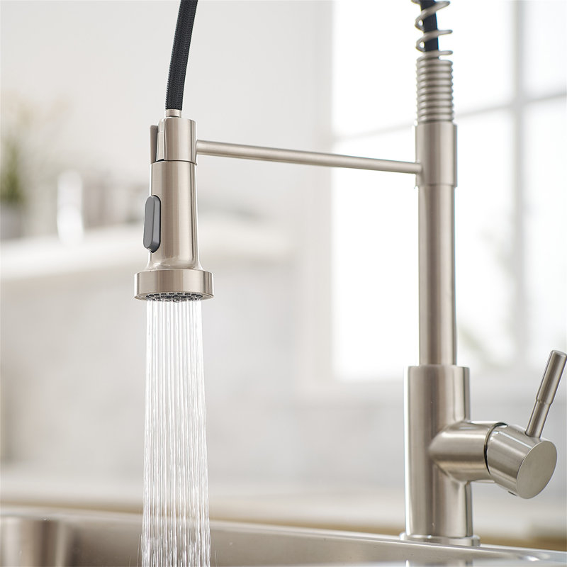 AWZTOO Kitchen Faucet, Brushed Nickel