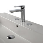 Flou Single Hole Bathroom Faucet with Drain Assembly