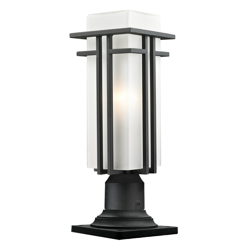 Plafonnier à 1 lumière câblé noir Driden, H 19 po x P 6,5 po
