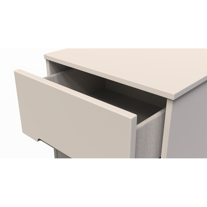 Fully Assembled Vernon 3 Drawer Bedside Table, Kashmir Matt