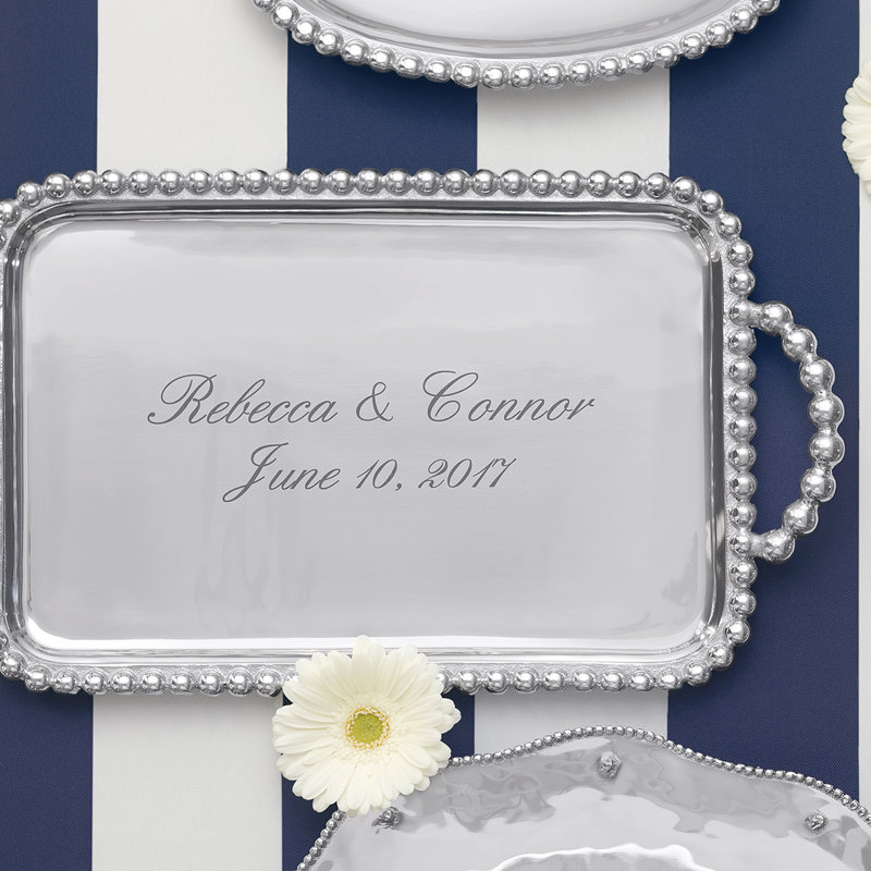 String Of Pearls Aluminum Decorative Tray