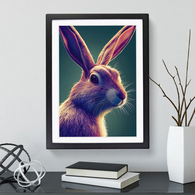 Smiling Hare - Framed Print