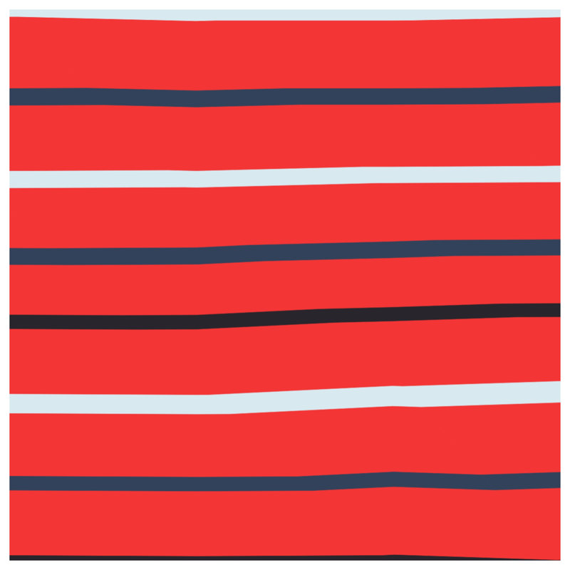 Rideaux de fenêtre rouges et noirs à rayures, voilages et voilages à rayures - 1 panneau, Sheer, 50" x 80" - 1 Panel