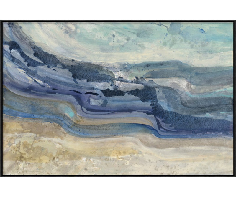 " Currents " by Albena Hristova, 12" H x 18" W, Wrapped Canvas, No Matte