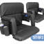 Chaise de stade et siège avec coussin inclinable rembourré et accoudoirs et sangles de transport-32721346-124378602