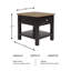Table de bout Elenita