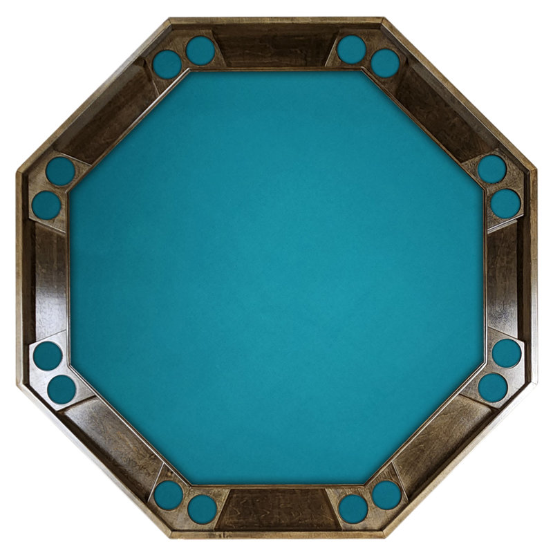 Table de poker 57 po, Bois de charpente, Feutre vert foncé