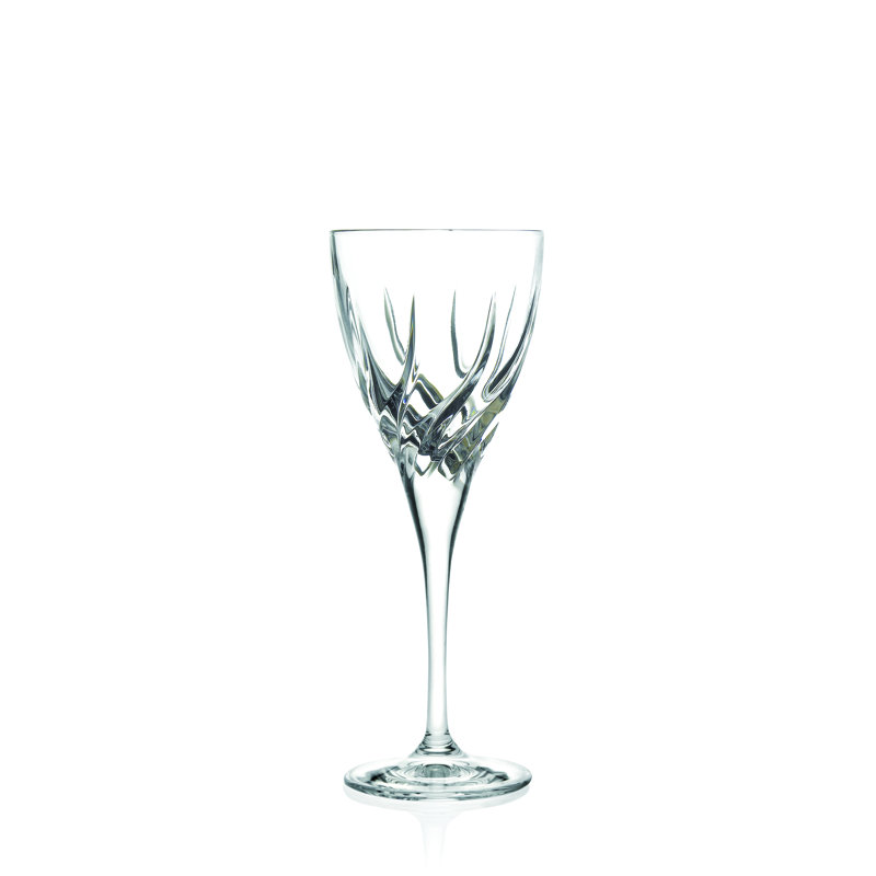 Elegant Clear Crystal Goblet Set of 6, 6 oz.