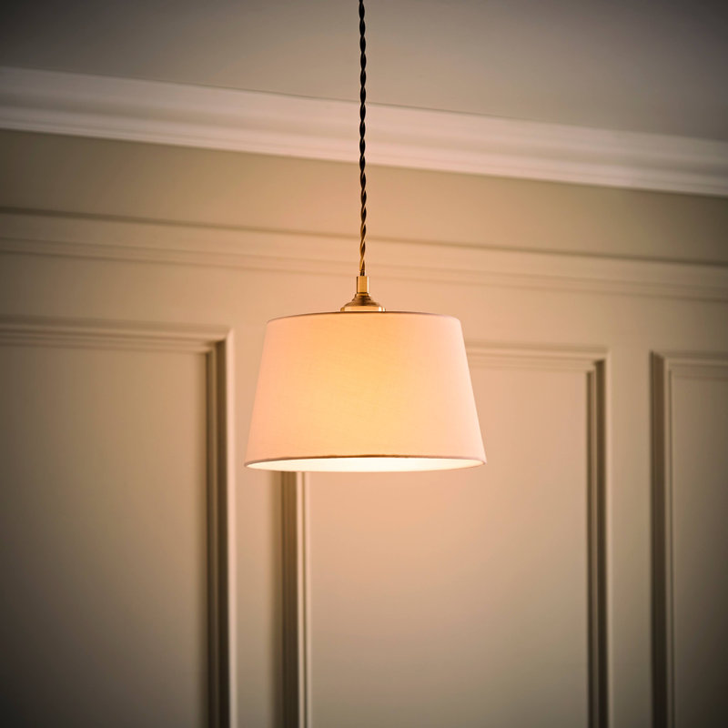 Syaira Cotton Cone Lamp Shade ( Slip-On ), White, 16cm H x 26cm W x 26cm D