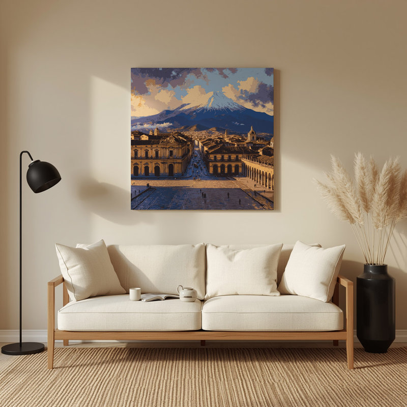 Art mural mauve en cités villes, Quito, Équateur, H 192 po x l 192 po x P 0,05 po