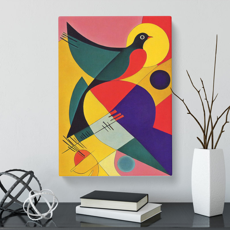 Dove Bird Abstract - Wrapped Canvas, 76cm H x 50cm W x 3cm D