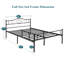 Ensemble de chambre à coucher 3 pièces Kempst, cadre de lit en métal noir avec 2 tables de chevet à tablettes ouvertes, ensemble de lit plateforme en métal avec table d'appoint de 2, ensemble de mobilier de chambre pour petit espace pour appartement, chambre d'amis, chambre à coucher moderne-737466113-737466143
