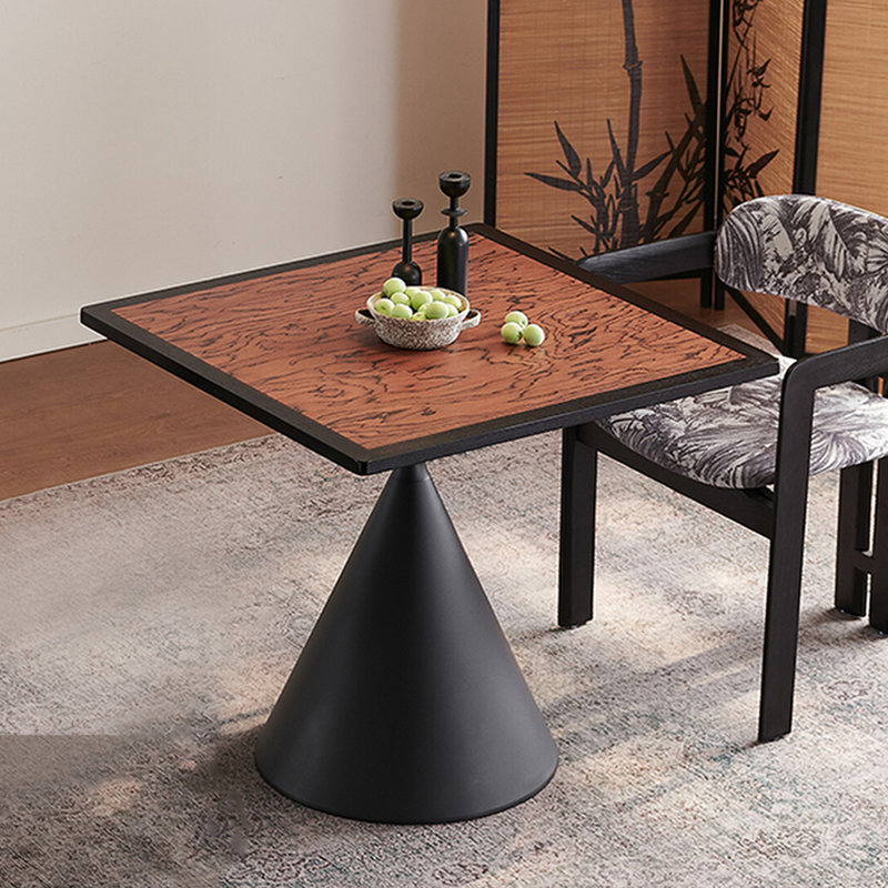 Table de salle à manger carrée en bois manufacturé, H 29,53 po x L 31,5 po x l 31,5 po