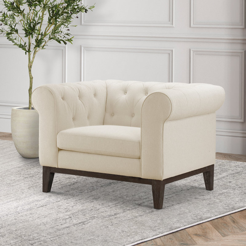 Canapé Chesterfield Ericson, Ivoire ivoire