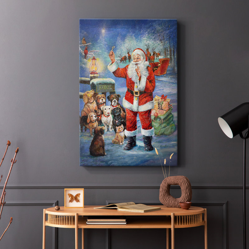 Une maison pour Noël - Cavas enveloppés de galerie, H 27 po x l 18 po
