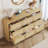 9-Drawer Boho Wood Chest Of Drawer 60" Wide Rattan Style