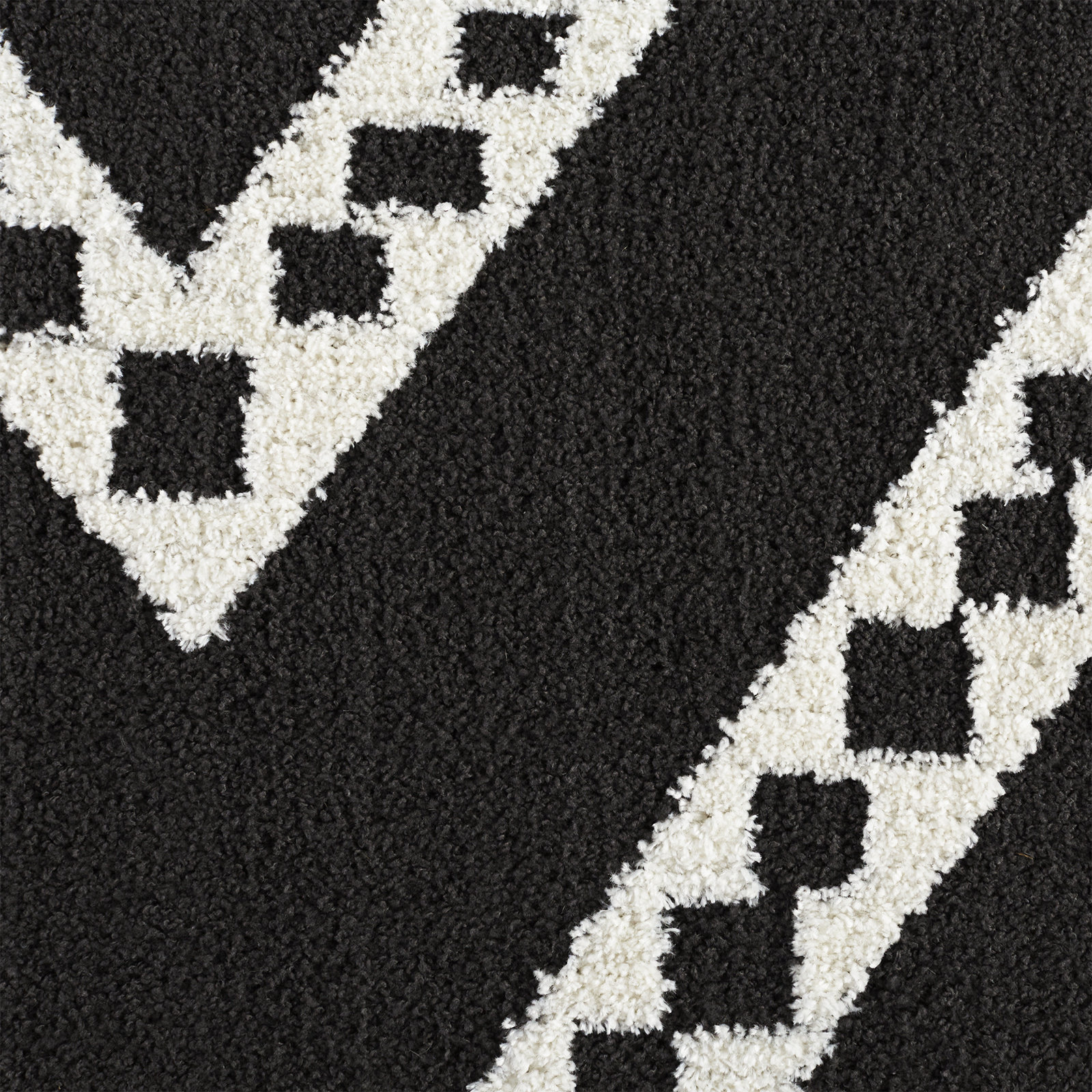 Lange Black White Southwestern Rug, Runner 2'3" x 7'6"