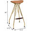 2 tabourets de bar or et whisky - siège de selle avec repose-pieds pour un espace de divertissement élégant (paire) Golf