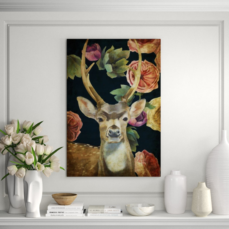 Wild Bouquet IX Print by Sarah Atkinson, 35" H x 24" W x 1.5" D, Brush Gel