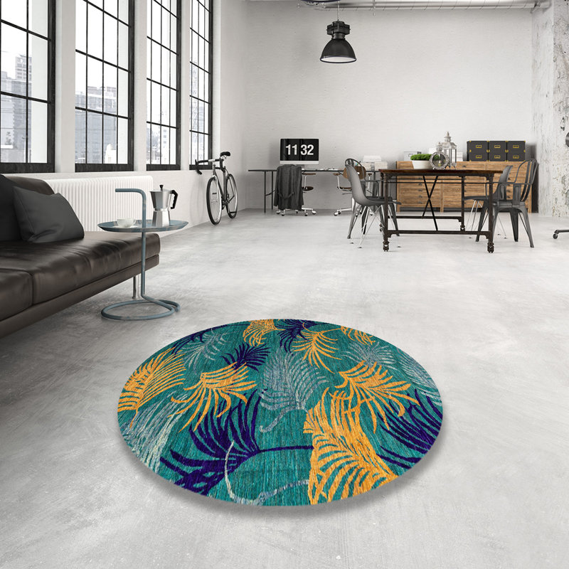Abstract Indoor Rug, Round 3'