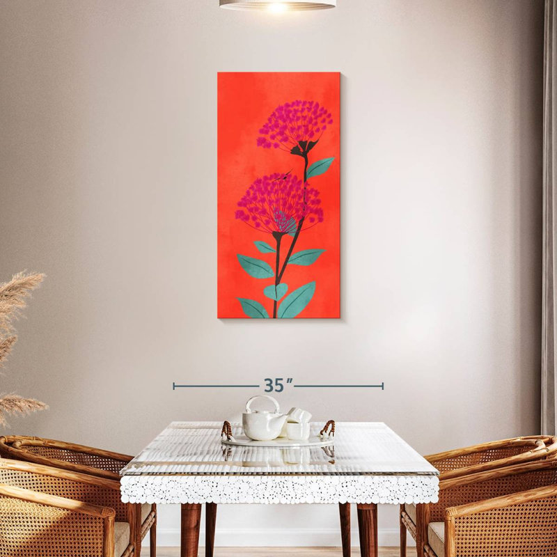 Tropical Flower Sunset, 42" H x 21" W