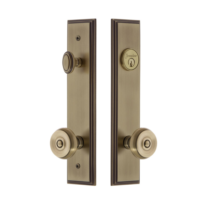 Ensemble d'entrée haut Carré, Laiton rétro, 2,375 po