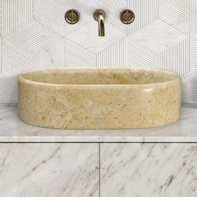 Lavabo vasque de salle de bain, lavabo ovale pour maisons et appartements