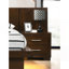 Ensemble de chambre avec lit plateforme 5 pièces et 2 tables de chevet Cappuccino