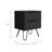 Augusta 2 Nightstand , End Table, Side Table Four Legs, Two Drawers -Black-252809414