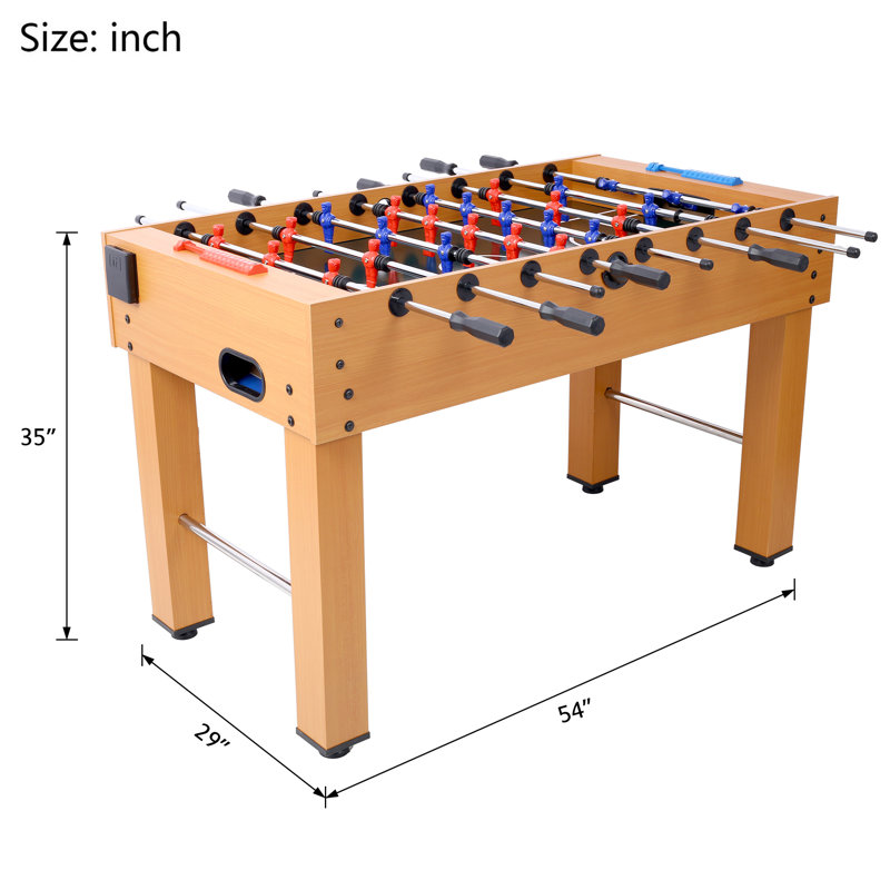 Table de jeu de 54 pouces, table de soccer, table de pointage analogique et accessoires gratuits, Brun