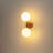 2-Light Modern Glass Globe Wall Sconce