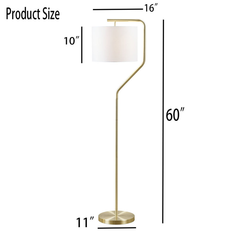 Kaseem 60'' LED Arched Floor Lamp