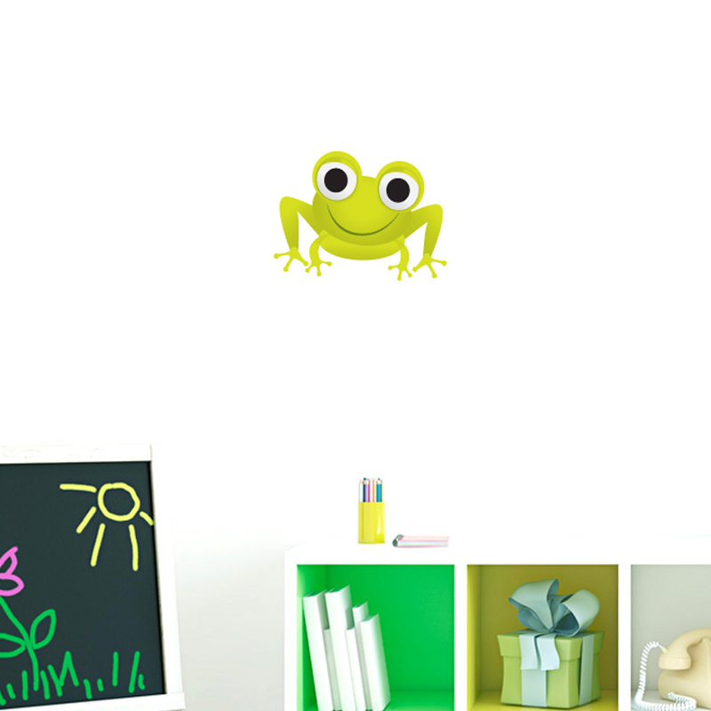 Décalcomanie murale à motif grenouille, H 9 po x l 12 po