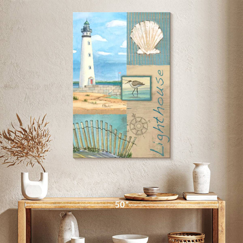 Lighthouse Collage, 39" H x 26" W