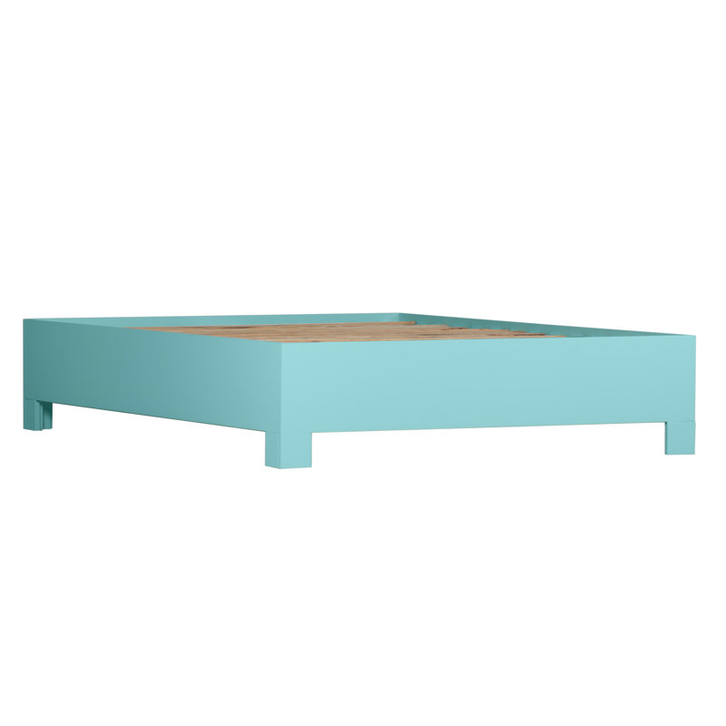Base de lit plateforme 16 po, Turquoise, Plein