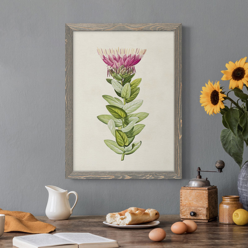 " Pretty Pink Botanicals IV ", 31" H x 44" W x 1" D, Gray Framed