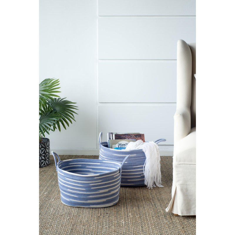 Ensemble de 2 paniers en coton 2 pièces