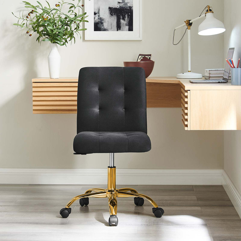 Chaise de bureau Prim Velvet Performance, Noir