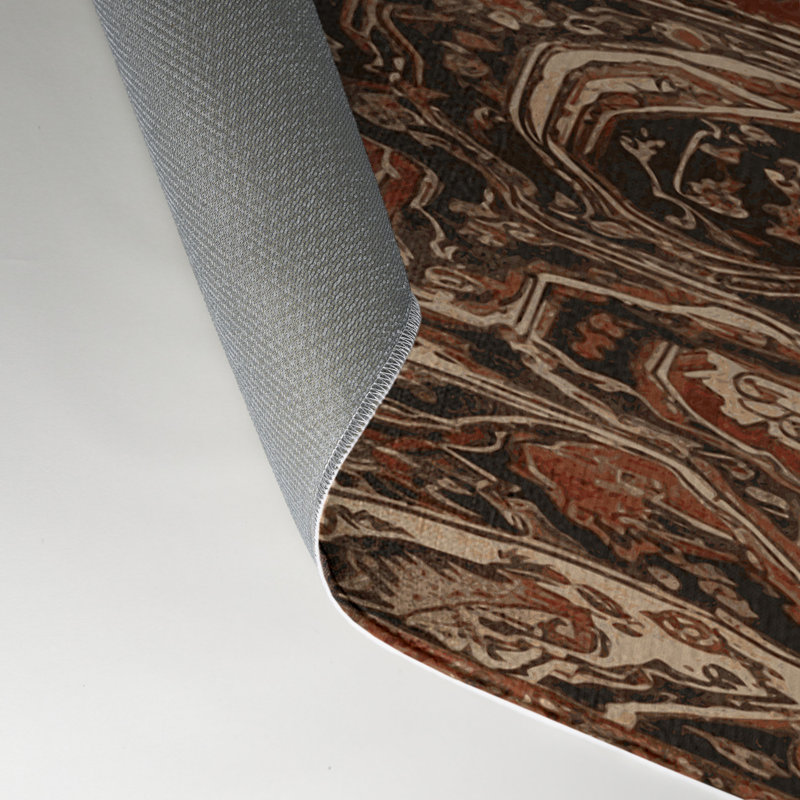 Tapis turc intérieur et extérieur brun, Rectangle 5 pi x 7 pi