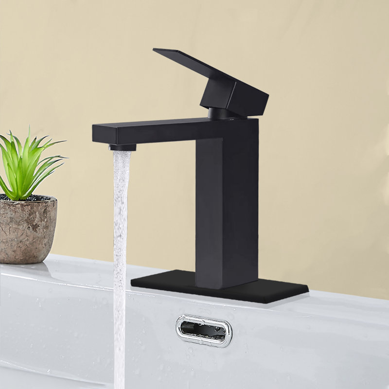 Robinet de salle de bain à poignée simple - T20 - Noir mat, Noir mat